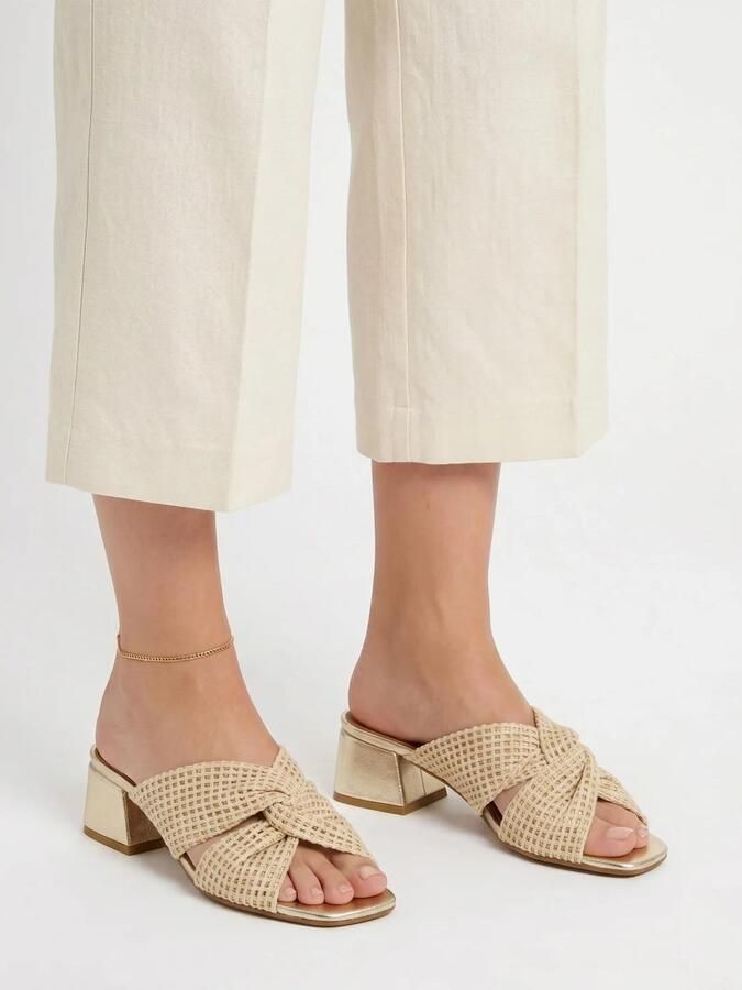 Maciejka Dames Slippers Goud Beige Leer 06955-25 00 - Foto 3