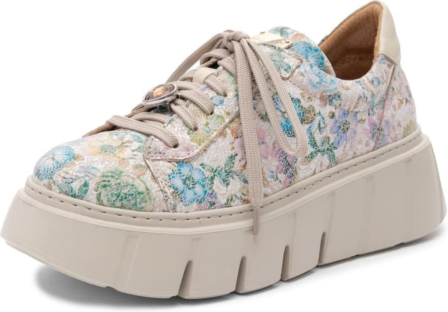 Maciejka Sneakers laag beige blauw