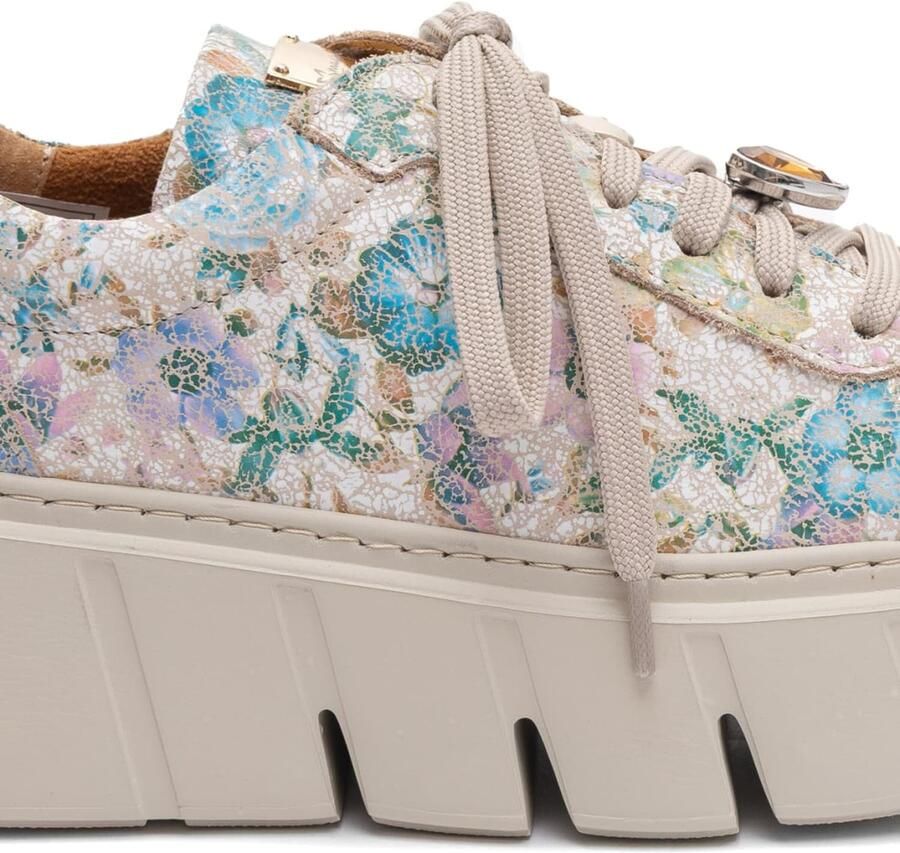 Maciejka Sneakers laag beige blauw - Foto 2