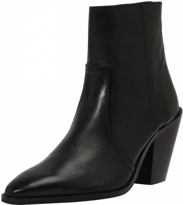 Mango Raul enkellaarsje van leer - Schoenen.nl