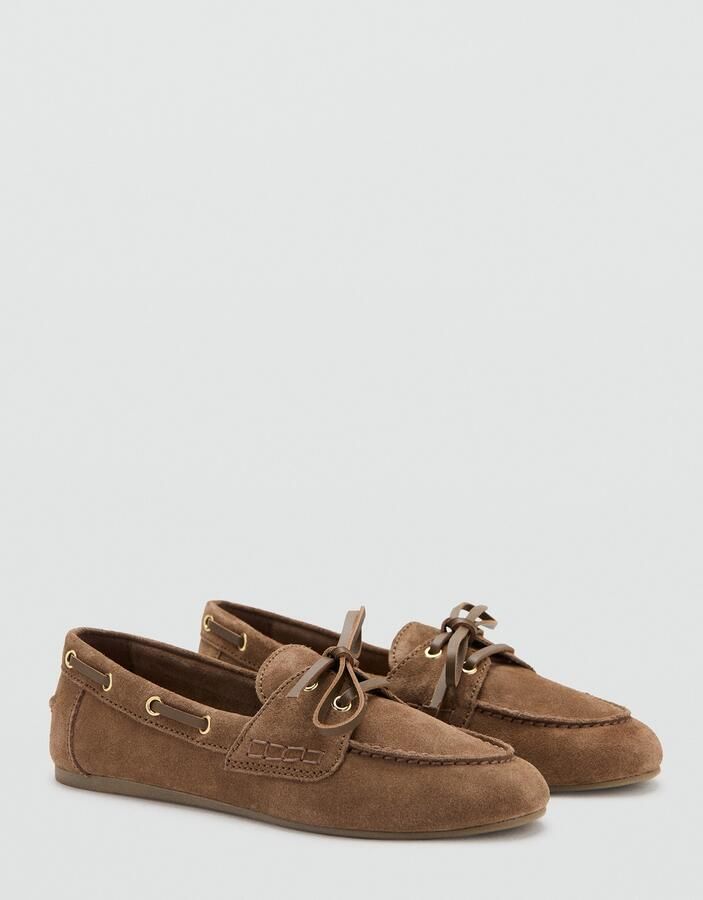 Mango suède bootschoenen cognac - Foto 3