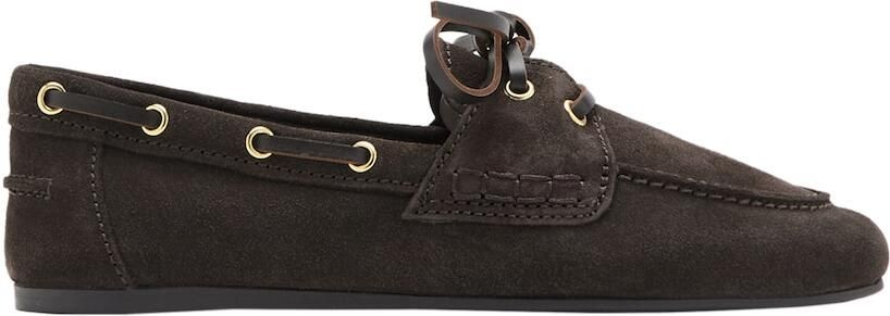 Mango suède bootschoenen donkerbruin