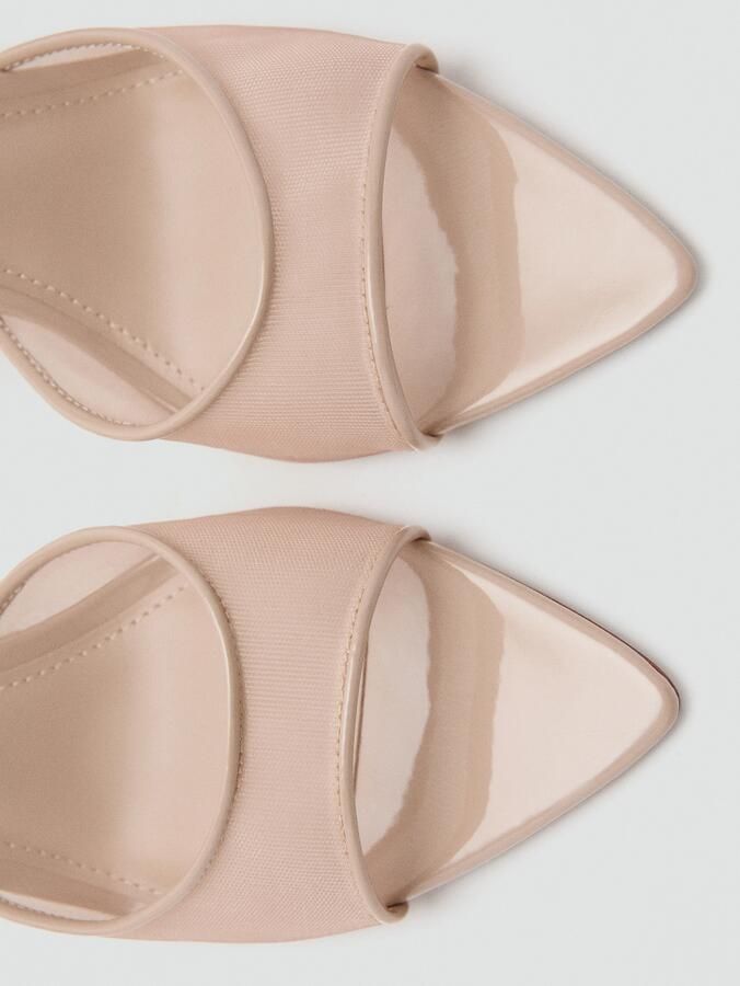 Mango muiltjes met naaldhak beige - Foto 6