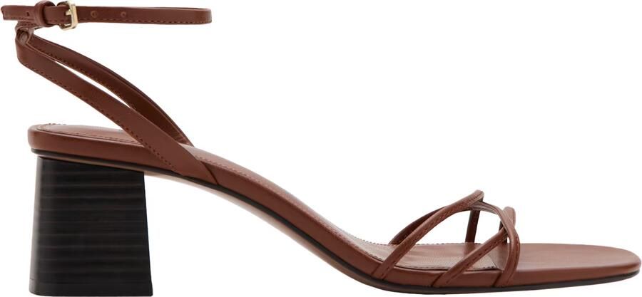 MANGO Sandalen met riem 'RAY' cognac