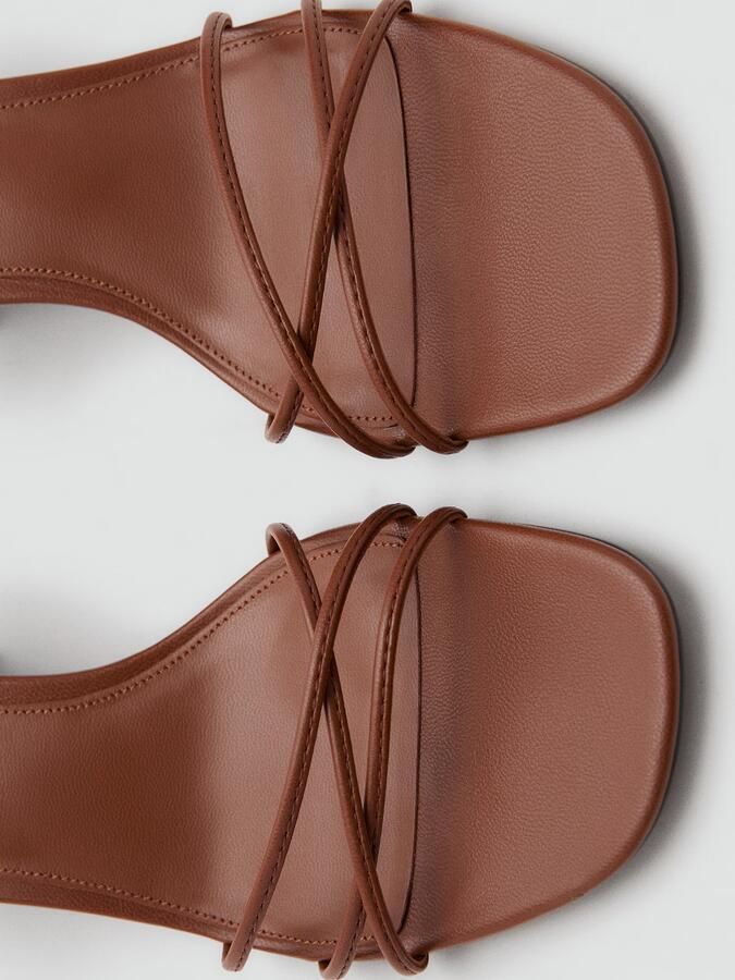 MANGO Sandalen met riem 'RAY' cognac - Foto 4