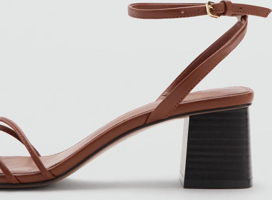 MANGO Sandalen met riem 'RAY' cognac - Foto 3
