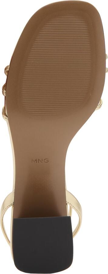 MANGO Sandalen met riem 'RAY' goud - Foto 4