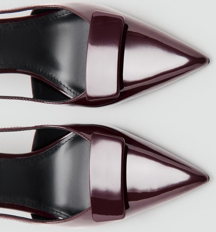 Mango lak slingback pumps bordeaux - Foto 5