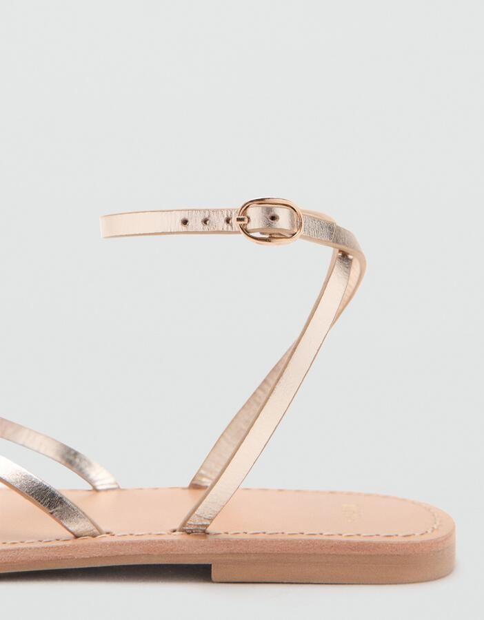 MANGO Teenslipper 'SANDRA' goud - Foto 4