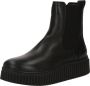 MARC O POLO Chelsea boots van stijlvol rundleer met geribbelde plateauzool - Thumbnail 3