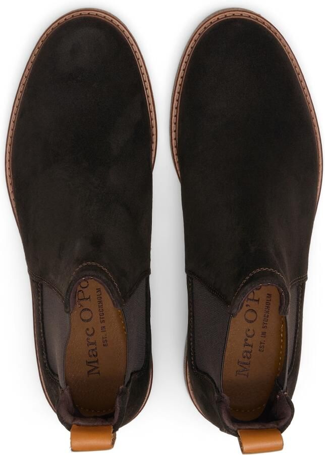 Marc O'Polo Chelsea boots 'Linus' donkerbruin - Foto 3