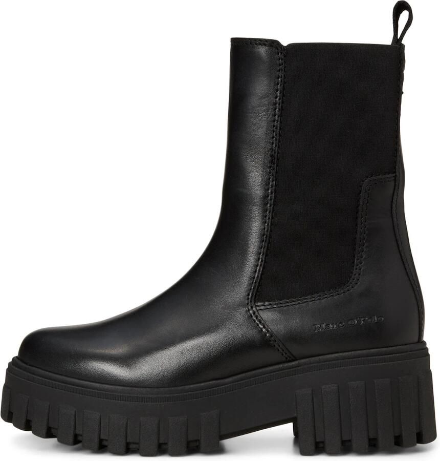 Marc O'Polo Chelsea boots van echt leer met label in reliëf model 'Vala 5'