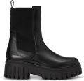 Marc O'Polo Chelsea boots van echt leer met label in reliëf model 'Vala 5' - Zwart