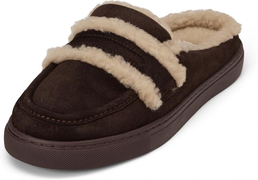 Marc O'Polo Muiltjes 'Kara' beige donkerbruin