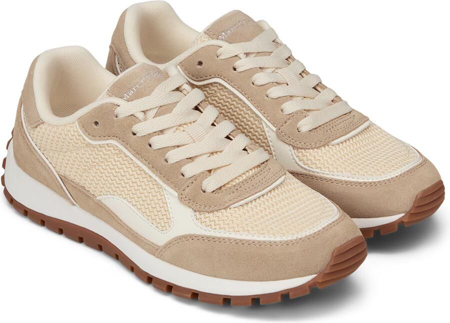 Marc O'Polo Low-top-sneakers van mix van leer en textiel - Foto 3