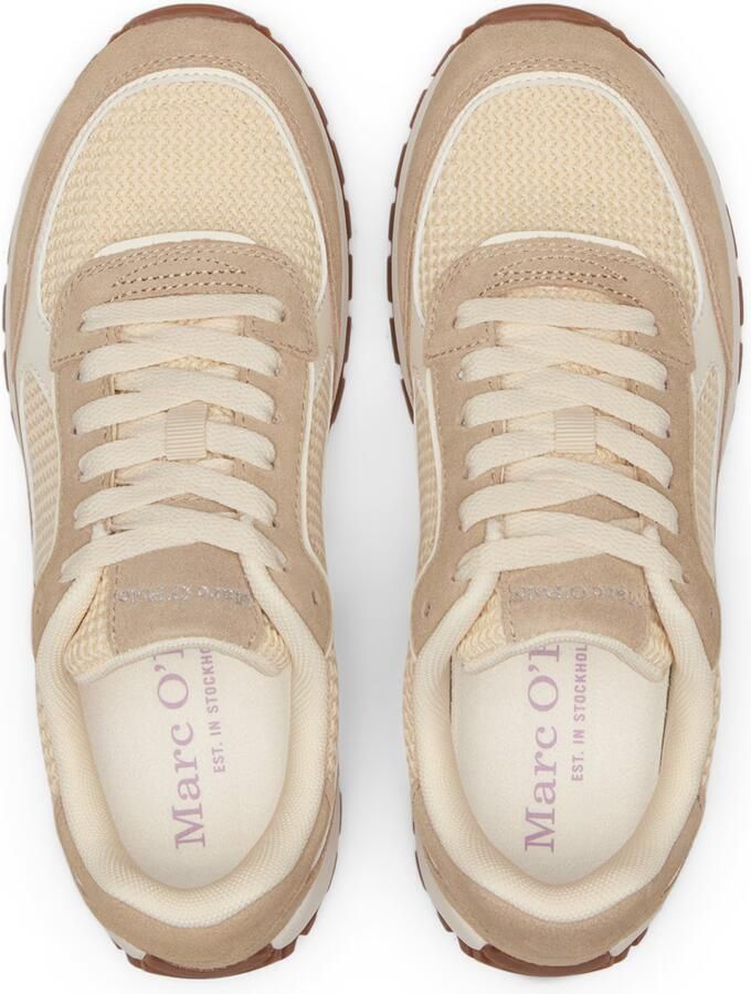 Marc O'Polo Low-top-sneakers van mix van leer en textiel - Foto 2