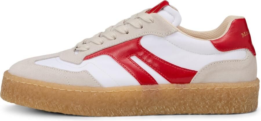 Marc O'Polo Sneakers laag 'Cortney' vuurrood wit offwhite