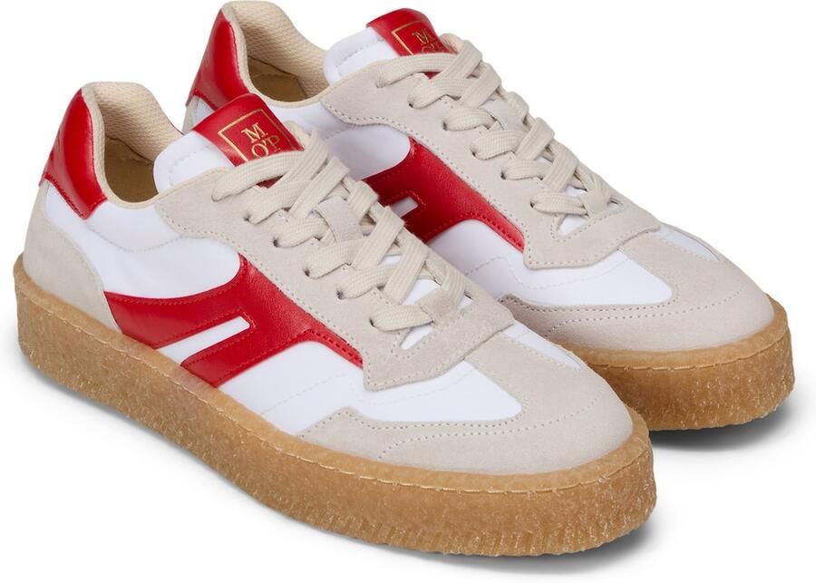 Marc O'Polo Sneakers laag 'Cortney' vuurrood wit offwhite - Foto 3