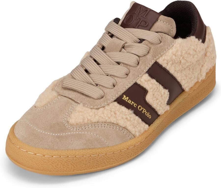 Marc O'Polo Sneakers van mix van leer en textiel model 'COURT W 5' - Foto 2