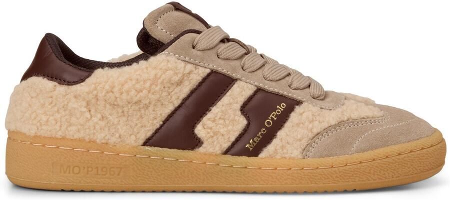 Marc O'Polo Sneakers van mix van leer en textiel model 'COURT W 5'