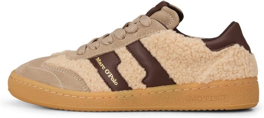 Marc O'Polo Sneakers van mix van leer en textiel model 'COURT W 5' - Foto 6