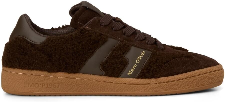 Marc O'Polo Sneakers van mix van leer en textiel model 'COURT W 5'