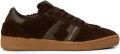 Marc O'Polo Sneakers van mix van leer en textiel model 'COURT W 5' - Donkerbruin