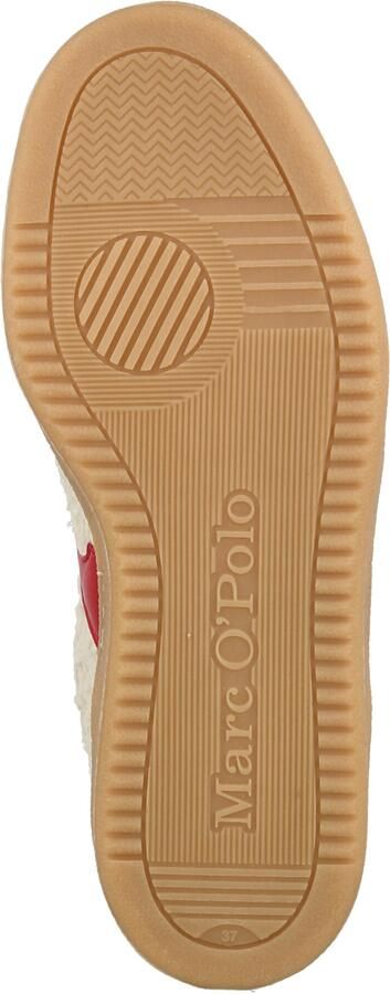 Marc O'Polo Sneakers laag 'Court' taupe rood natuurwit - Foto 3