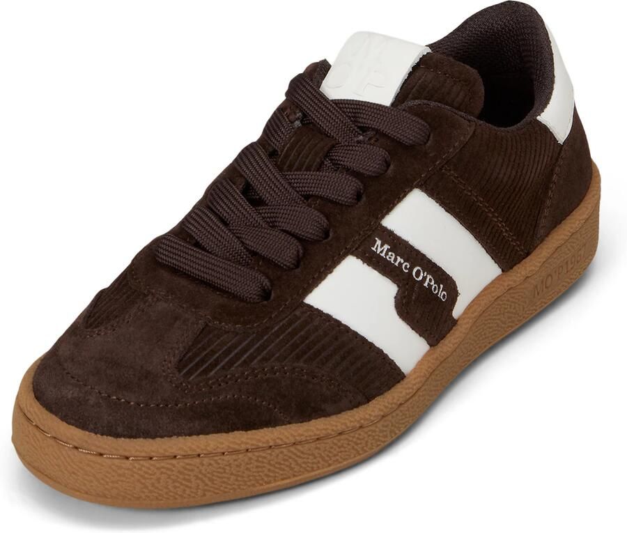 Marc O'Polo Sneakers laag donkerbruin wit