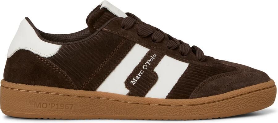 Marc O'Polo Sneakers laag donkerbruin wit - Foto 3