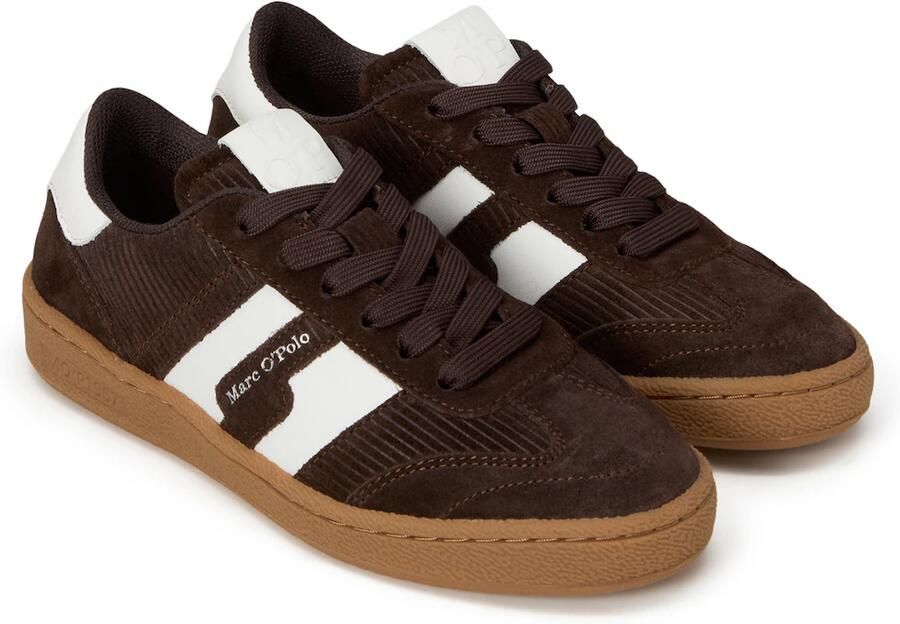 Marc O'Polo Sneakers laag donkerbruin wit - Foto 2