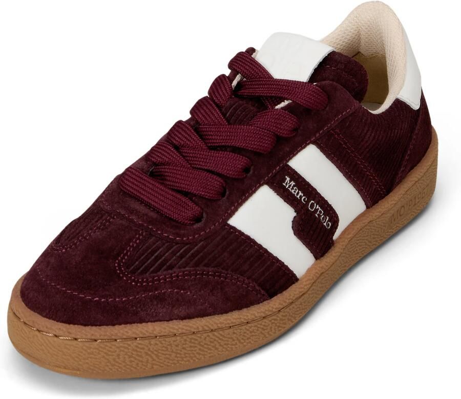 Marc O'Polo Sneakers laag 'Court' donkerrood wit