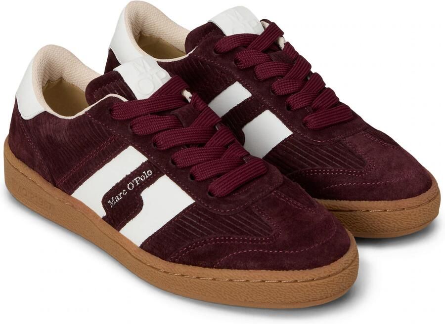Marc O'Polo Sneakers laag 'Court' donkerrood wit - Foto 2