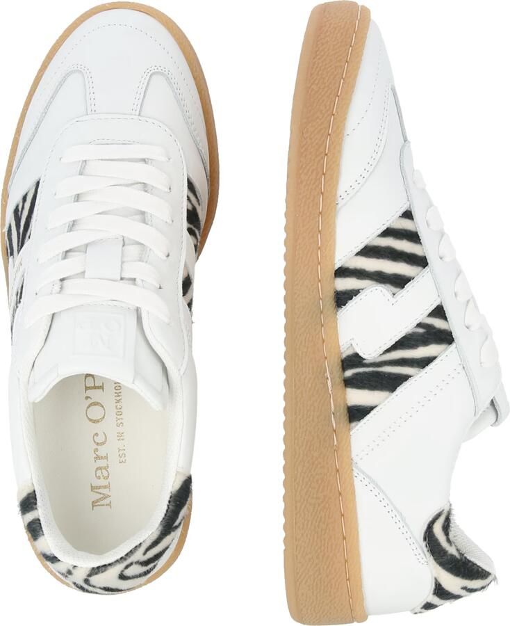 Marc O'Polo Low-top sneakers met imitatiebont - Foto 2