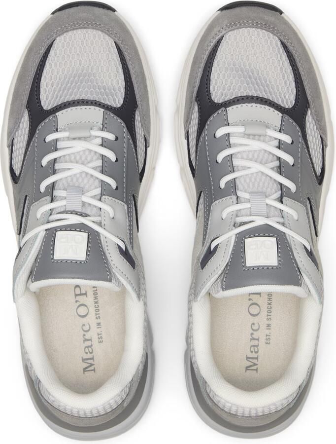 Marc O'Polo Sneakers laag grijs lichtgrijs zwart - Foto 3