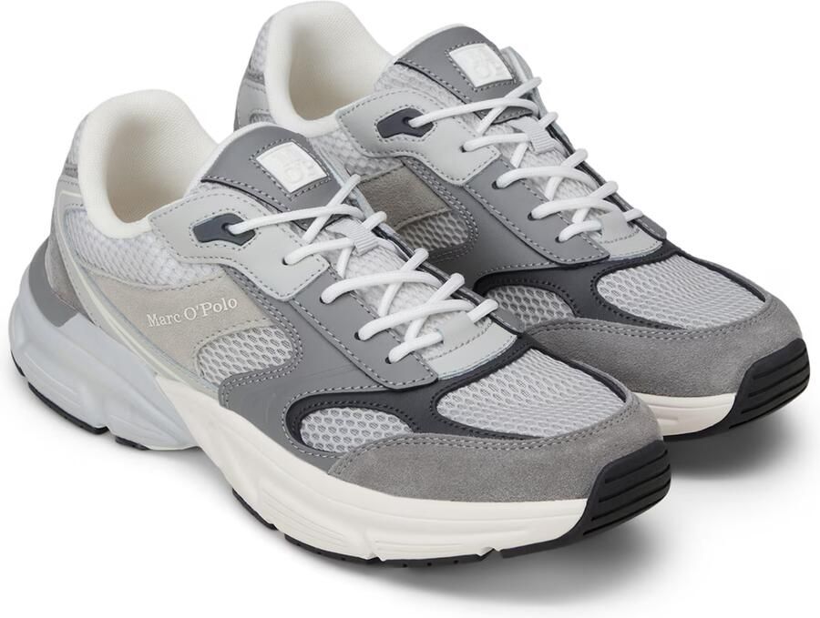 Marc O'Polo Sneakers laag grijs lichtgrijs zwart - Foto 4