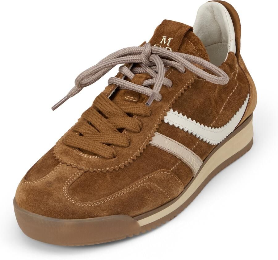 Marc O'Polo Sneakers laag 'Mila' beige cognac wit