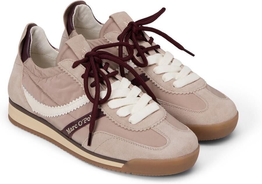 Marc O'Polo Sneakers laag 'Mila' beige taupe wijnrood wit - Foto 2