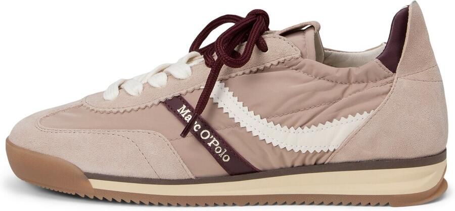 Marc O'Polo Sneakers laag 'Mila' beige taupe wijnrood wit - Foto 4
