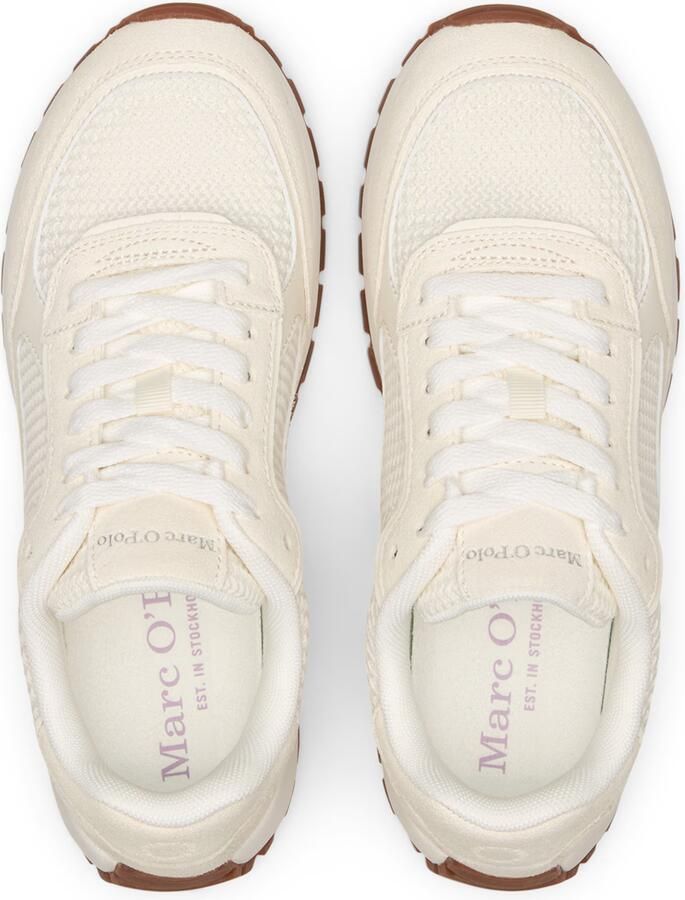Marc O'Polo Low-top-sneakers van mix van leer en textiel - Foto 3