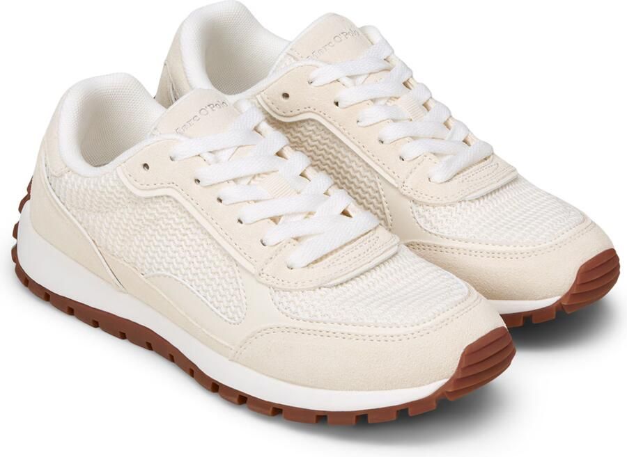 Marc O'Polo Low-top-sneakers van mix van leer en textiel - Foto 4