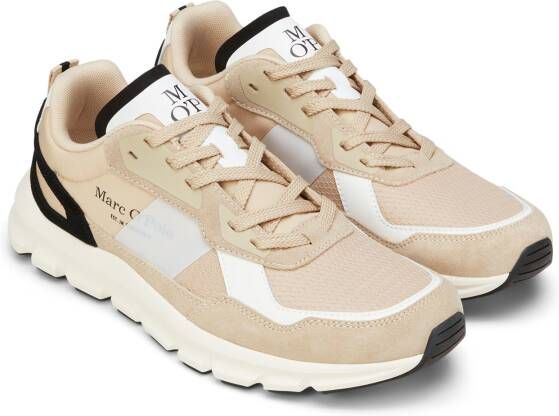 Marc O'Polo Lage sneakers van een hoogwaardige materiaalmix
