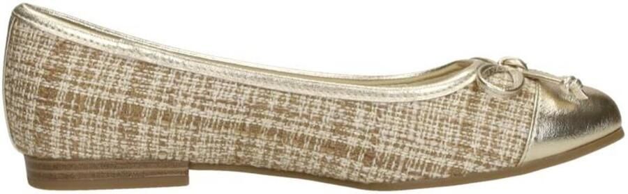 Marco Tozzi MT Vegan Soft Lining + Feel Me insole Dames Ballerina's CREAM MULTI