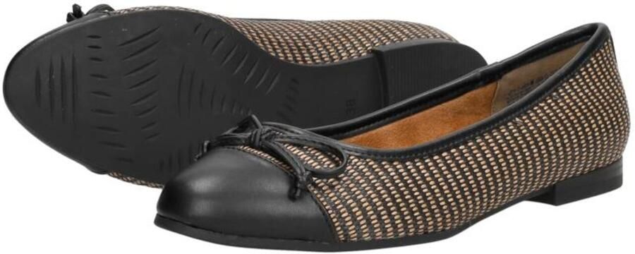Marco Tozzi MT Vegan Soft Lining + Feel Me insole Dames Ballerina's BLACK COMB - Foto 2