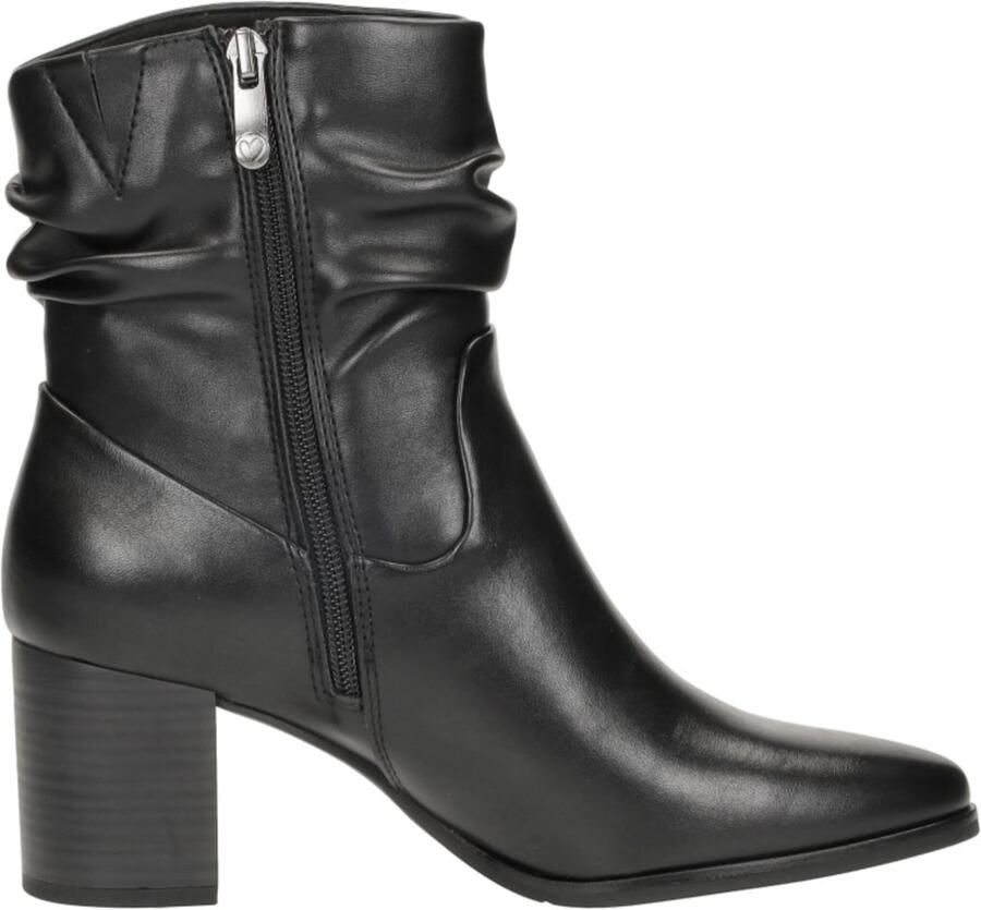 Marco Tozzi Laarsjes ANGIO blokhak business schoen met plooien in slouchy look