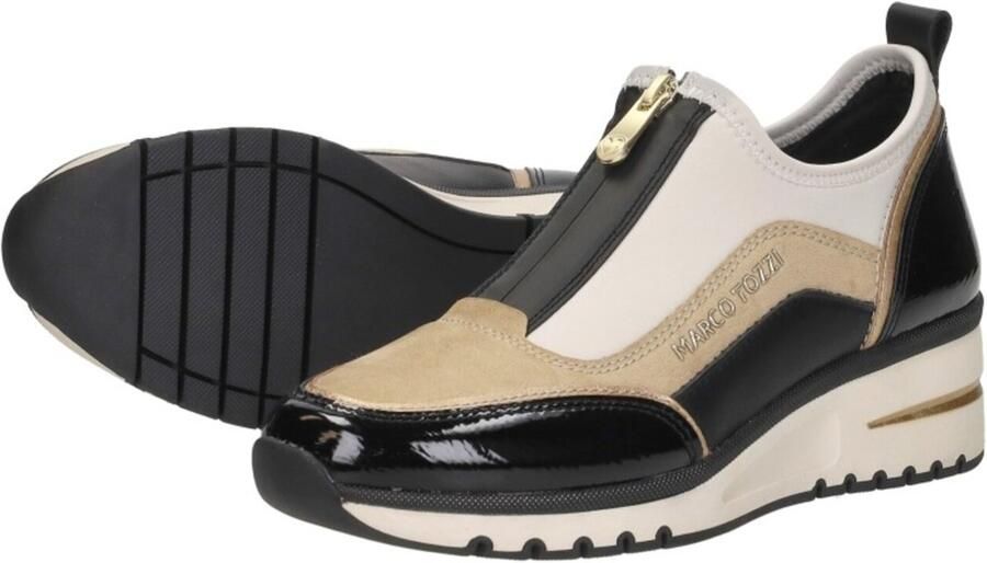 Marco Tozzi Slip-on sneakers sleehak halfhoge schoen vrijetijdsschoen met voorste ritssluiting - Foto 3
