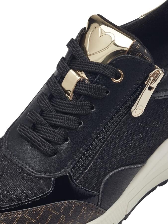 Marco Tozzi Sneakers met sleehak vrijetijdsschoen lage schoen veterschoen in vegan uitvoering - Foto 2