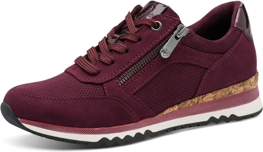 Marco Tozzi Sneakers met sleehak vrijetijdsschoen lage schoen veterschoen met buitenrits - Foto 6