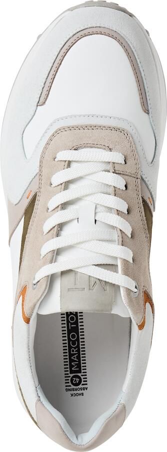 MARCO TOZZI Sneakers laag lichtbruin lichtgrijs olijfgroen wit - Foto 3