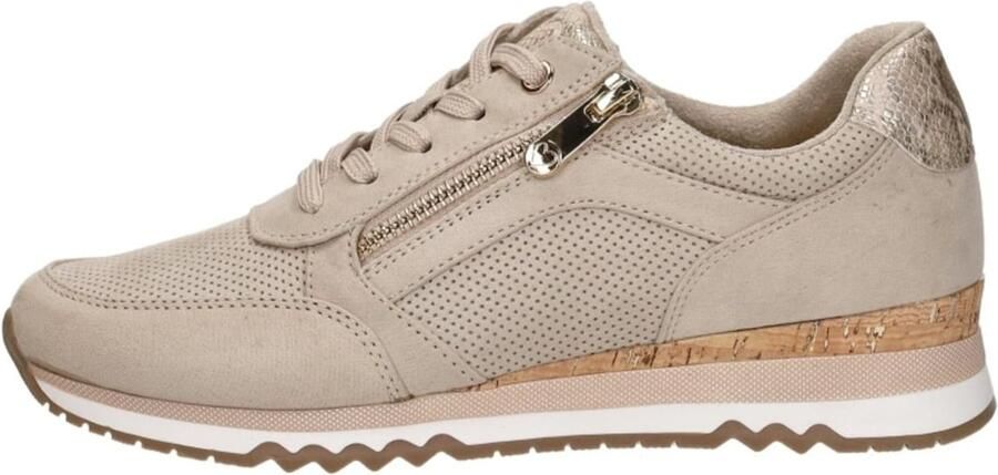 Marco Tozzi Sneakers met sleehak vrijetijdsschoen lage schoen veterschoen in vegan uitvoering